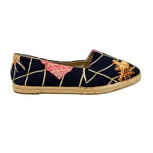 Gucci Vintage Seashell Print Canvas Espadrilles Flat EU Size 39 US